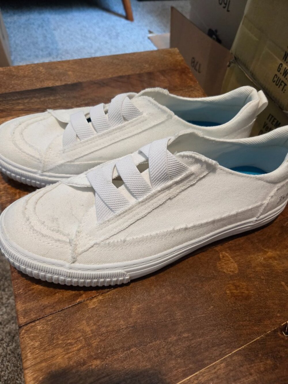 Blowfish Malibu Marley White Canvas Slip‑On Sneakers Women’s 10